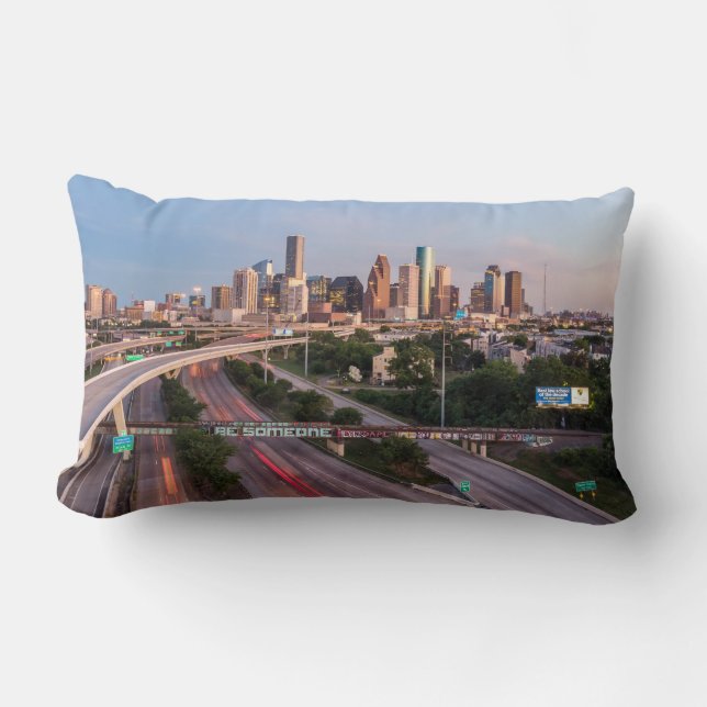 Seien Sie jemand in Houston, Texas Lendenkissen (Vorderseite)
