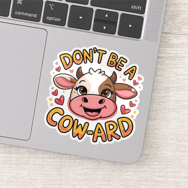 Seien Sie kein Kuh-Fan-Sticker Aufkleber (Detail)