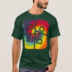 Seien Sie Kind Puzzlestücke Gefärbte Krawatte Nied T-Shirt