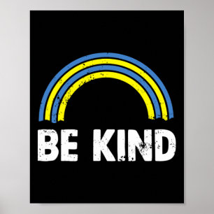 Seien Sie Kind Rainbow World Down Syndrome Awarene Poster