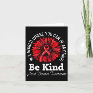 Seien Sie Kind Red Ribbon Sonnenblumen Herzkrankhe Karte