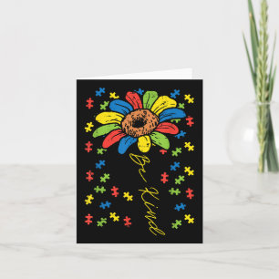 Seien Sie Kind Sonnenblumen Puzzle Autismus Sensib Karte