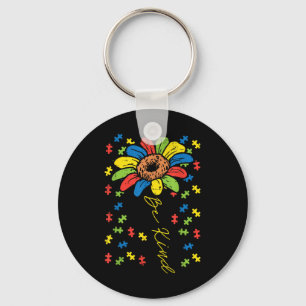 Seien Sie Kind Sonnenblumen Puzzle Autismus Sensib Schlüsselanhänger