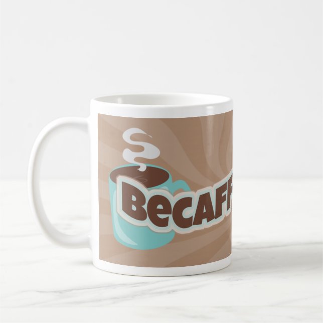 Seien Sie koffeinierter Logoin für die Liebe des K Kaffeetasse (Links)