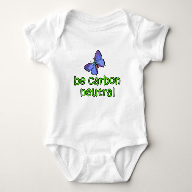 Seien Sie Kohlenstoff-neutrale Person Baby Strampler (Vorderseite)