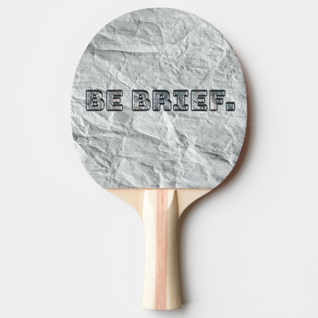 Seien Sie kurz. Tischtennis Schläger (Vorderseite)