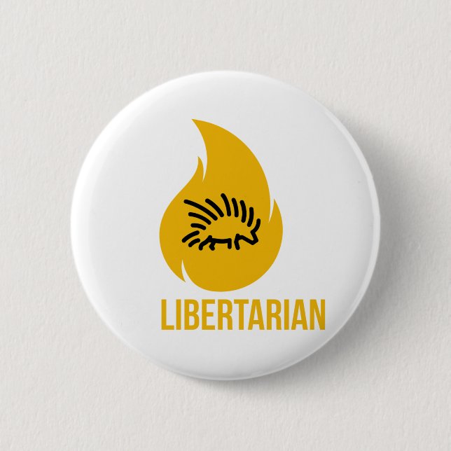 Seien Sie liberalistisches Stachelschwein Button (Vorderseite)