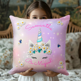 Seien Sie magische Prinzessin Einhorn Kronen Blume Kissen