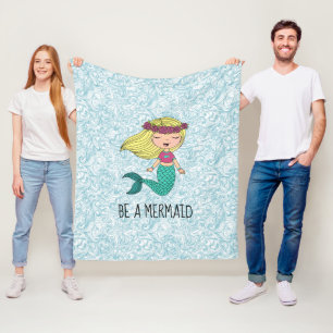 Seien Sie Meerjungfrau Fleece Blanket