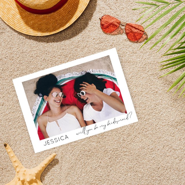 Seien Sie mein Bridesmaid-Foto Vorschlag Kalligraf Einladung (Von Creator hochgeladen)