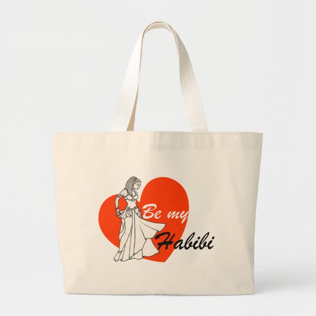 Seien Sie mein Habibi Belly Tänzer Jumbo Stoffbeutel (Vorne)