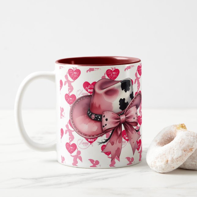 Seien Sie mein Land Valentine Zweifarbige Tasse (Mit Donut)