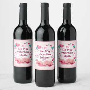 Seien Sie mein Personalisiertes Valentine-Weinlabe Weinetikett