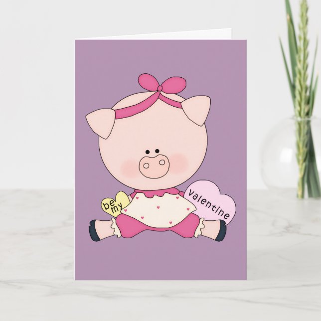 Seien Sie mein Piggy Valentinsgruß Feiertagskarte (Vorderseite)