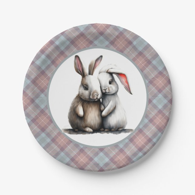 Seien Sie mein Snuggle Bunny Pappteller (Vorderseite)