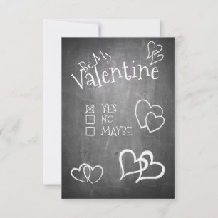 Seien Sie mein Valentin auf Kreidebrett