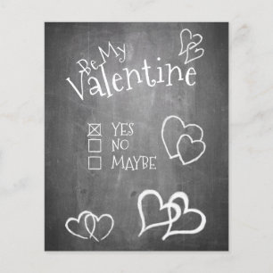Seien Sie mein Valentin auf Kreidebrett