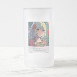 Seien Sie mein Valentine im Manga Style 33420 Mattglas Bierglas