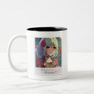 Seien Sie mein Valentine im Manga Style 33420 Zweifarbige Tasse