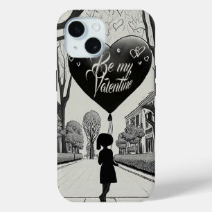 Seien Sie mein Valentine in Manga Style Monochrome Case-Mate iPhone Hülle