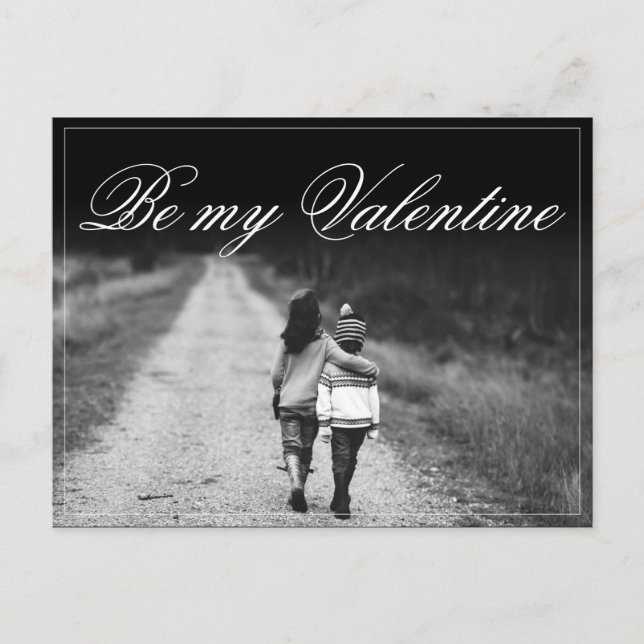 Seien Sie mein Valentine - Seite an Seite Postkarte (Vorderseite)