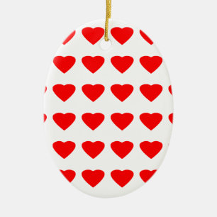 Seien Sie mein Valentinsgruß-Herzen 36Red Transp Keramikornament