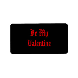Seien Sie mein Valentinsgruß. Valentinstag. Rotes Adressaufkleber