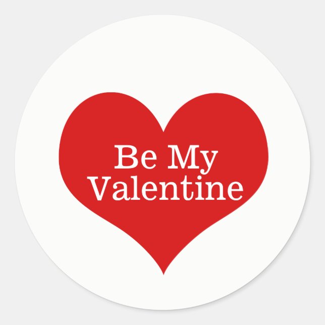 Seien Sie mein Valentinsticker Runder Aufkleber (Vorderseite)