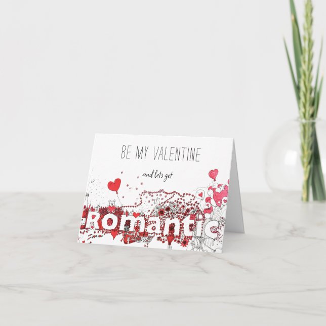 Seien Sie mein Valentinzitat Feiertagskarte (Vorderseite)