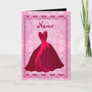 Seien Sie meine Brautjungfrau - RED Gown with Lace Einladung