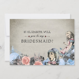 Seien Sie meine Bridesmaid Floral Dusty Alice im W Einladung