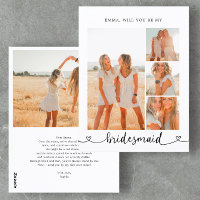 Seien Sie meine Bridesmaid Foto Collage Herzkallig