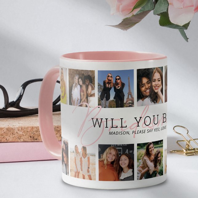 Seien Sie meine Bridesmaid-FotoCollage Tasse (Von Creator hochgeladen)