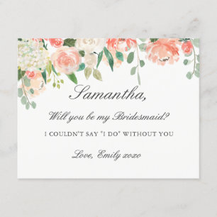 Seien Sie meine Bridesmaid-Karte Pay Floral Einladung