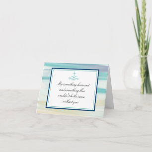 Seien Sie meine Bridesmaid Ocean Watercolor & Anch Einladung