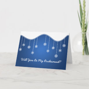 Seien Sie meine Bridesmaid Snowflake Dekoration Bl Einladung