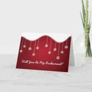 Seien Sie meine Bridesmaid Snowflake Dekoration ro Einladung