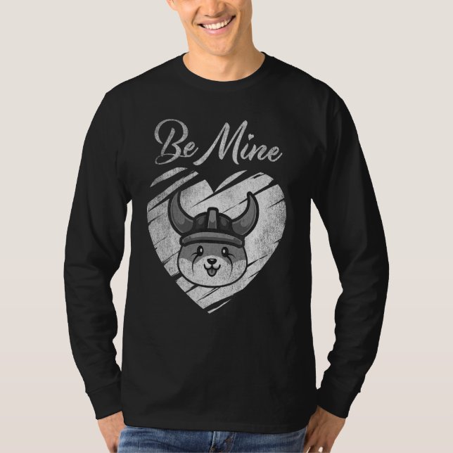 Seien Sie meine Floki Inu-Münze Valentine Krypto T T-Shirt (Vorderseite)