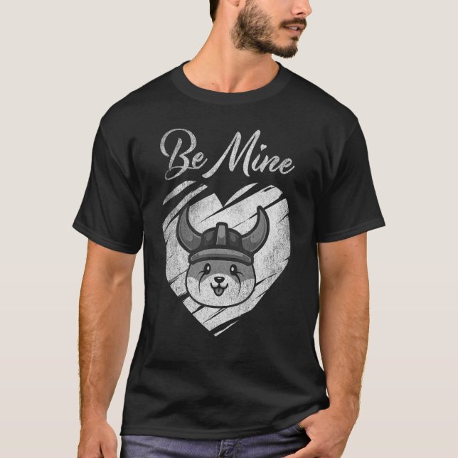 Seien Sie meine Floki Inu-Münze Valentine Krypto T T-Shirt (Vorderseite)