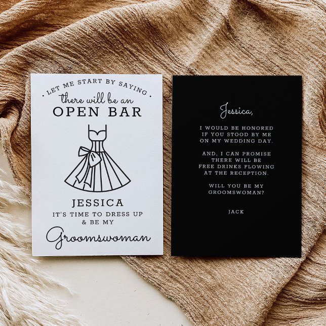 Seien Sie meine Groomswoman Card - lustig Dankeskarte (Von Creator hochgeladen)