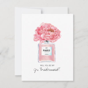 Seien Sie meine Jr. Bridesmaid Pink Peonies and Pe