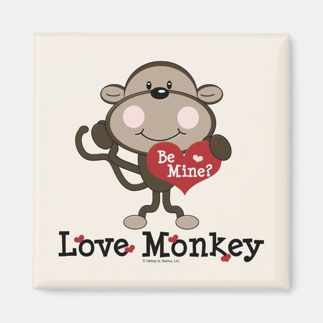 Seien Sie meine Liebe Monkey Valentine's Day Magne Magnet (Vorne)