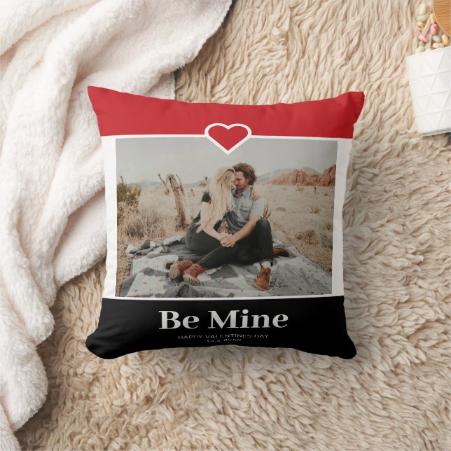 Seien Sie meine modernen Foto Valentine Kissen (Decke)