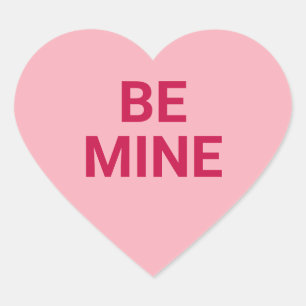 Seien Sie meine rosa niedliche Valentinstag-Debatt Herz-Aufkleber