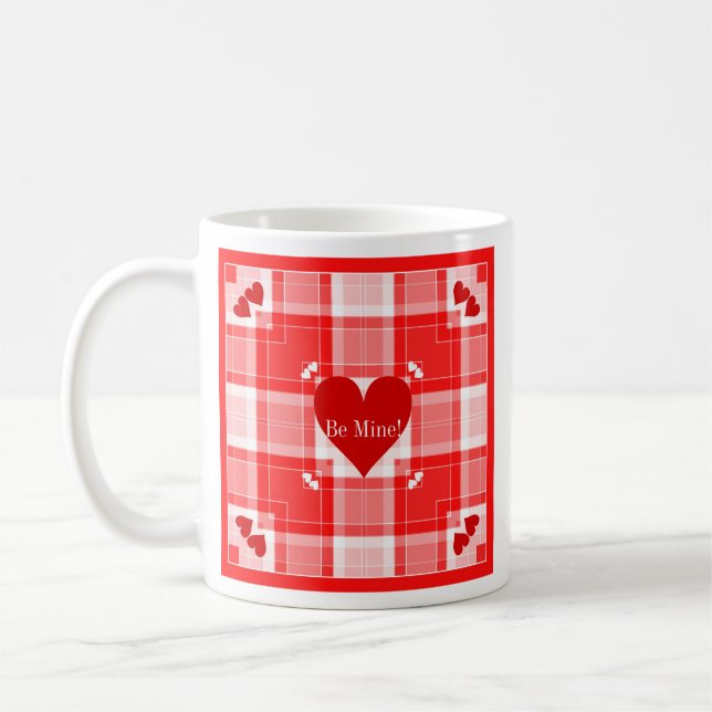 Seien Sie meine! Schalen, Tassen, rotes Herz Kaffeetasse (Links)