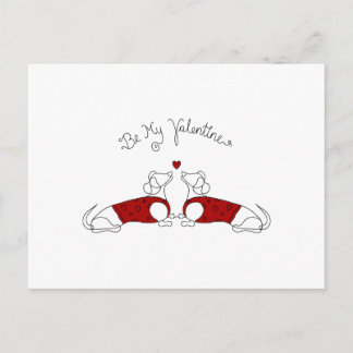 Seien Sie meine Valentine Dackel Postcard Postkarte