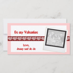 Seien Sie meine Valentine Foto Cards Feiertagskarte
