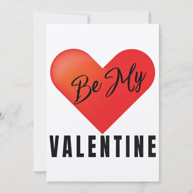 Seien Sie meine Valentine-Grußkarte Einladung (Vorderseite)