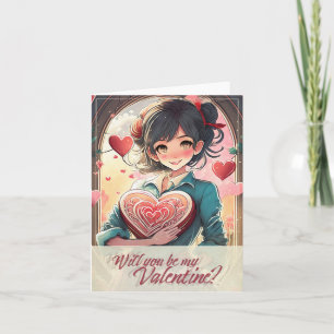 Seien Sie meine Valentine im Manga Style 31470 Karte