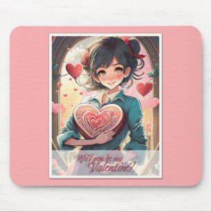 Seien Sie meine Valentine im Manga Style 31470 Mousepad